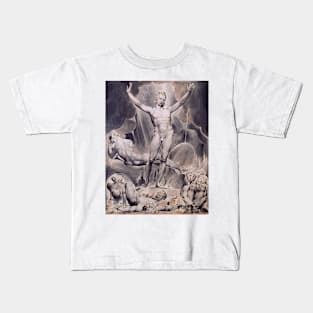 William Blake - Satan arousing the rebel angels, 1808 Kids T-Shirt